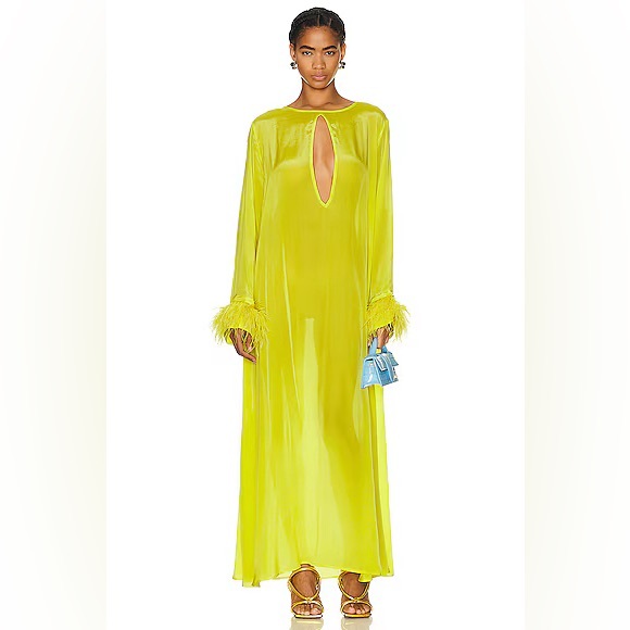 NWT Shani Shemer Odell Maxi Dress Yellow - Picture 1 of 6